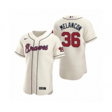 Men's Atlanta Braves #36 Mark Melancon Nike Cream Authentic 2020 Alternate Jersey