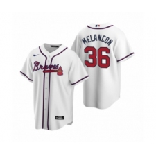 Men's Atlanta Braves #36 Mark Melancon Nike White 2020 Replica Home Jersey