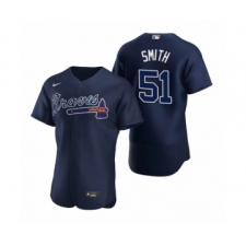 Men's Atlanta Braves #51 Will Smith Nike Navy Authentic 2020 Alternate Jerseys