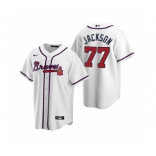 Men's Atlanta Braves #77 Luke Jackson Nike White 2020 Replica Home Jersey