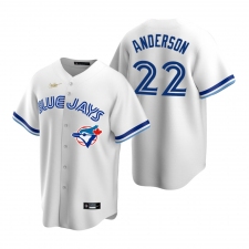 Men's Nike Toronto Blue Jays #22 Chase Anderson White Cooperstown Collection Home Stitched Baseball Jersey