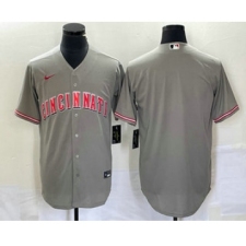 Men's Nike Cincinnati Reds Blank Grey Cool Base Stitched Baseball Jersey