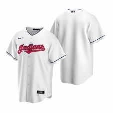 Men's Nike Cleveland Indians Blank White Home Baseball Jersey
