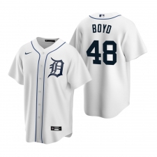 Men's Nike Detroit Tigers #48 Matthew Boyd White Home Stitched Baseball Jersey