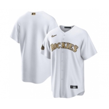 Men's Colorado Rockies Blank White 2022 All-Star Cool Base Stitched Baseball Jersey