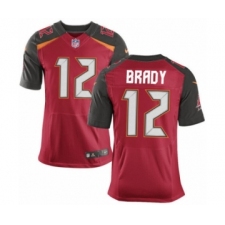Men's Tampa Bay Buccaneers #12 Tom Brady Elite Red Home Drift Fashion Football Jersey
