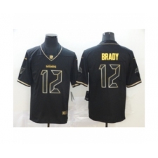 Men's Tampa Bay Buccaneers #12 Tom Brady Limited Black Golden Edition Football Jersey