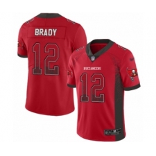 Men's Tampa Bay Buccaneers #12 Tom Brady Limited Red Rush Drift Fashion Football Jersey