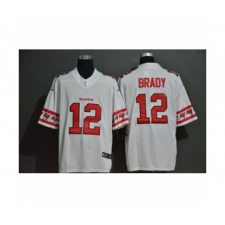 Men's Tampa Bay Buccaneers #12 Tom Brady White Team Logo Fashion Limited Player Football Jersey
