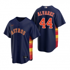 Men's Nike Houston Astros #44 Yordan Alvarez Navy Alternate Stitched Baseball Jersey