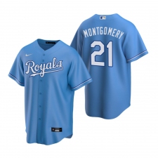 Men's Nike Kansas City Royals #21 Mike Montgomery Light Blue Alternate Stitched Baseball Jersey