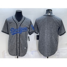 Men's Los Angeles Dodgers Blank Grey Gridiron Cool Base Stitched Baseball Jersey