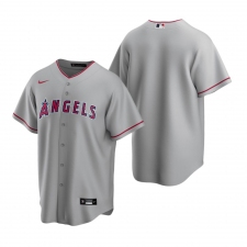 Men's Nike Los Angeles Angels Blank Gray Road Stitched Baseball Jersey