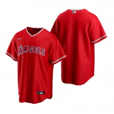 Men's Nike Los Angeles Angels Blank Red Alternate Stitched Baseball Jersey