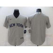 Men's New York Yankees Blank Gray Game 2021 Field of Dreams Jersey