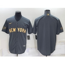 Men's New York Yankees Blank Grey 2022 All Star Stitched Cool Base Nike Jersey