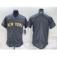 Men's New York Yankees Blank Grey 2022 All Star Stitched Flex Base Nike Jersey