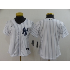 Women's Nike New York Yankees Blank White Home Stitched Baseball Jersey