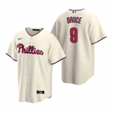 Men's Nike Philadelphia Phillies #9 Jay Bruce Cream Alternate Stitched Baseball Jersey