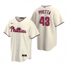 Men's Nike Philadelphia Phillies #43 Nick Pivetta Cream Alternate Stitched Baseball Jersey