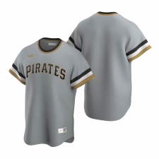 Men's Nike Pittsburgh Pirates Blank Gray Cooperstown Collection Road Stitched Baseball Jersey