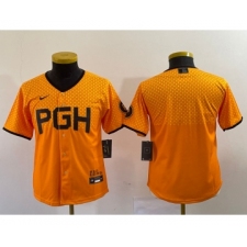 Youth Nike Pittsburgh Pirates Blank Yellow 2023 City Connect Stitched Jersey