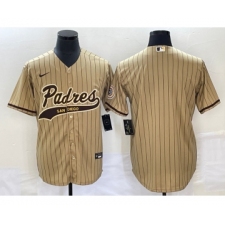 Men's San Diego Padres Blank Grey Cool Base Stitched Baseball Jersey