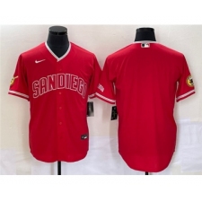 Men's San Diego Padres Blank Red Cool Base Stitched Baseball Jersey