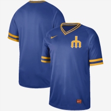 Men's Nike Seattle Mariners Blank Cooperstown Collection Legend V-Neck Jersey Royal