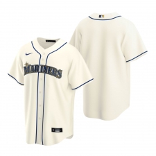 Men's Nike Seattle Mariners Blank Cream Alternate Stitched Baseball Jersey