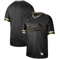 Men's Nike St.Louis Cardinals Blank Black Gold Authentic Stitched Baseball Jersey