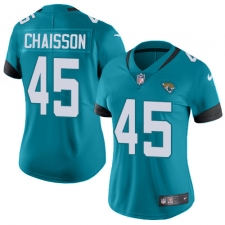 Women's Jacksonville Jaguars #45 K'Lavon Chaisson Teal Green Alternate Stitched NFL Vapor Untouchable Limited Jersey
