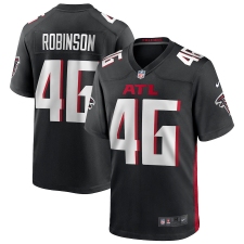 Men's Atlanta Falcons #46 Edmond Robinson Nike Black Game Player Jersey