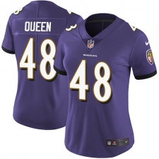 Women's Baltimore Ravens #48 Patrick Queen Purple Team Color Stitched NFL Vapor Untouchable Limited Jersey