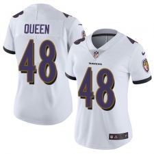 Women's Baltimore Ravens #48 Patrick Queen White Stitched NFL Vapor Untouchable Limited Jersey