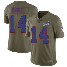 Nike Buffalo Bills #14 Stefon Diggs Olive Men's Stitched NFL Limited 2017 Salute To Service Jersey