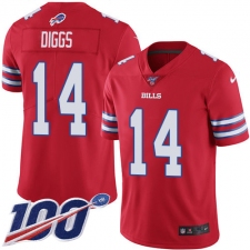 Nike Buffalo Bills #14 Stefon Diggs Red Men's Stitched NFL Limited Rush 100th Season Jersey