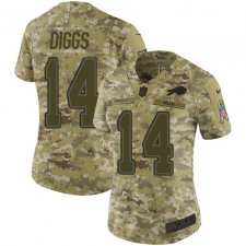 Women's Buffalo Bills #14 Stefon Diggs Camo Stitched Limited 2018 Salute To Service Jersey