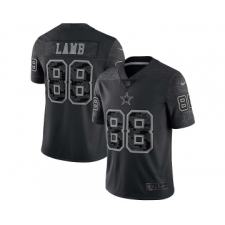 Men's Dallas Cowboys #88 CeeDee Lamb Black Reflective Limited Stitched Football Jersey