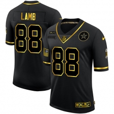 Men's Dallas Cowboys #88 CeeDee Lamb Olive Gold Nike 2020 Salute To Service Limited Jersey