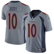 Men's Denver Broncos #10 Jerry Jeudy Gray Stitched Limited Inverted Legend Jersey