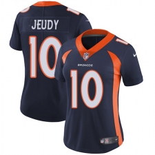 Women's Denver Broncos #10 Jerry Jeudy Navy Blue Alternate Stitched Vapor Untouchable Limited Jersey