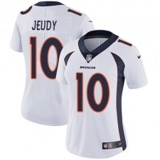 Women's Denver Broncos #10 Jerry Jeudy White Stitched Vapor Untouchable Limited Jersey
