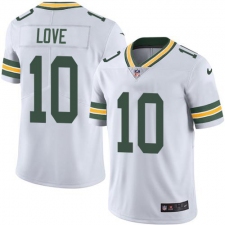 Youth Green Bay Packers #10 Jordan Love White Stitched NFL Vapor Untouchable Limited Jersey