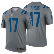Men's Nike Indianapolis Colts #17 Philip Rivers Stitched Gray Inverted Legend Jersey