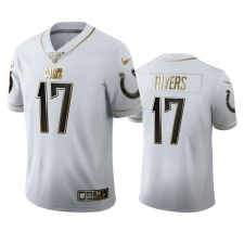 Men's Nike Indianapolis Colts #17 Philip Rivers White Golden Edition Vapor Limited NFL 100 Jersey