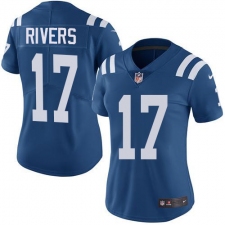 Women's Nike Indianapolis Colts #17 Philip Rivers Royal Blue Stitched NFL Limited Rush Jersey