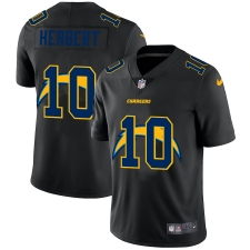 Men's Los Angeles Chargers #10 Justin Herbert Black Nike Black Shadow Edition Limited Jersey