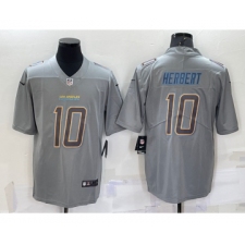 Men's Los Angeles Chargers #10 Justin Herbert Grey Atmosphere Fashion 2022 Vapor Untouchable Stitched Nike Limited Jersey