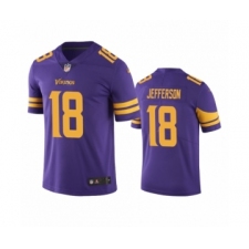 Minnesota Vikings #18 Justin Jefferson Color Rush Limited Purple Jersey